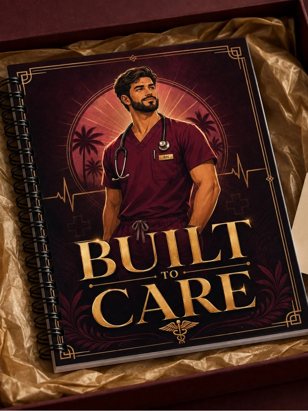 Built to Care Men’s Grooming Notebook - Burgundy